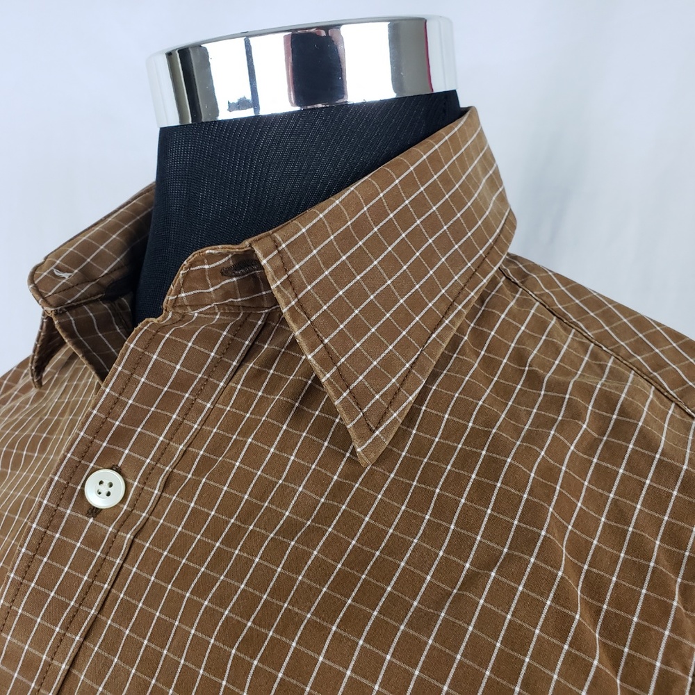 Abercrombie Fitch Mens Small Brown Button Up Shirt - Picture 8 of 8